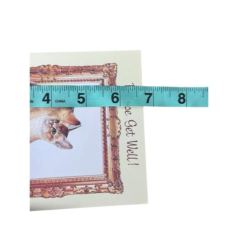 Kitten Cat Please Get Well Soon Greeting Card Fantusy USA‎ Made